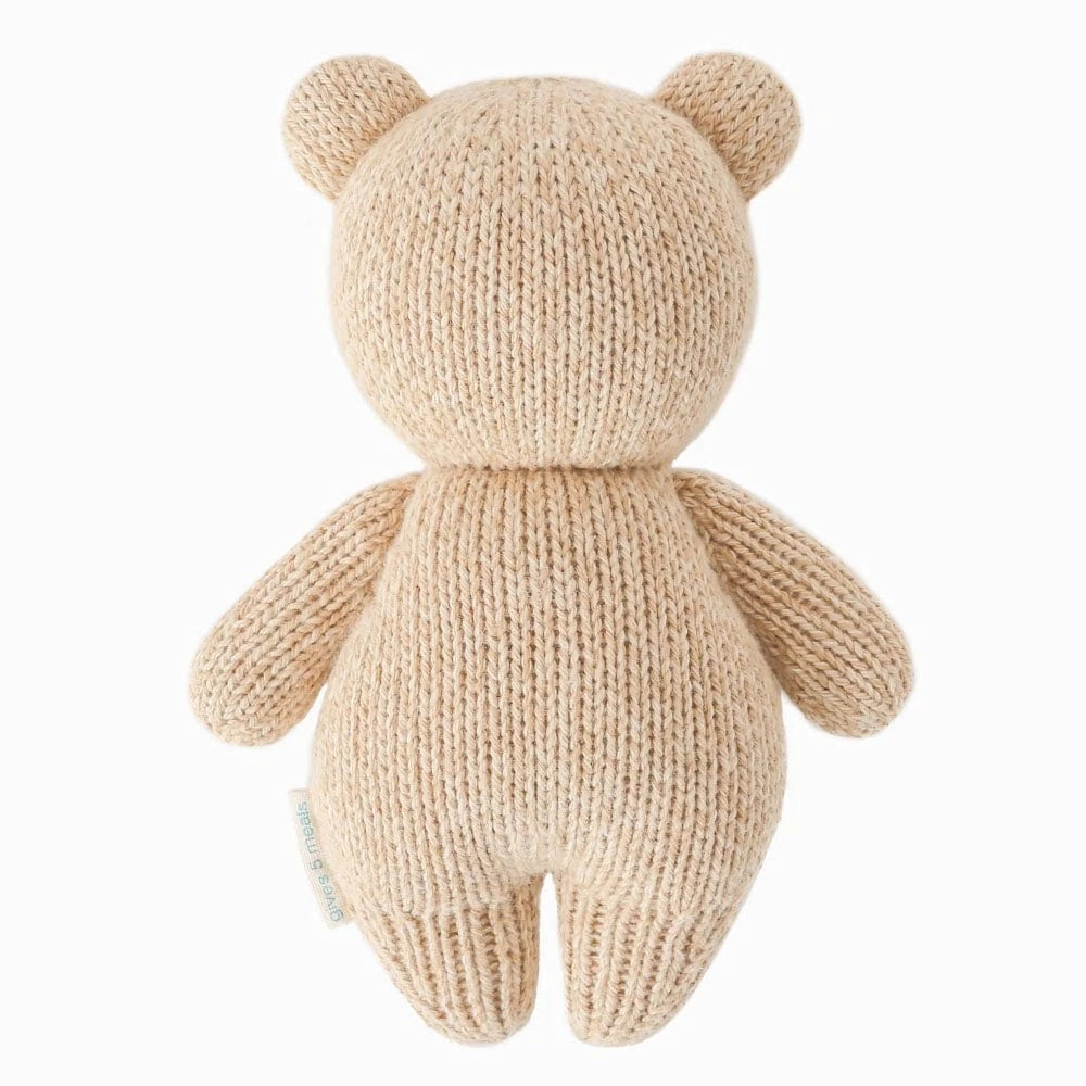 Baby Honey Bear Hand Knit Doll - 7" cuddle+kind Lil Tulips