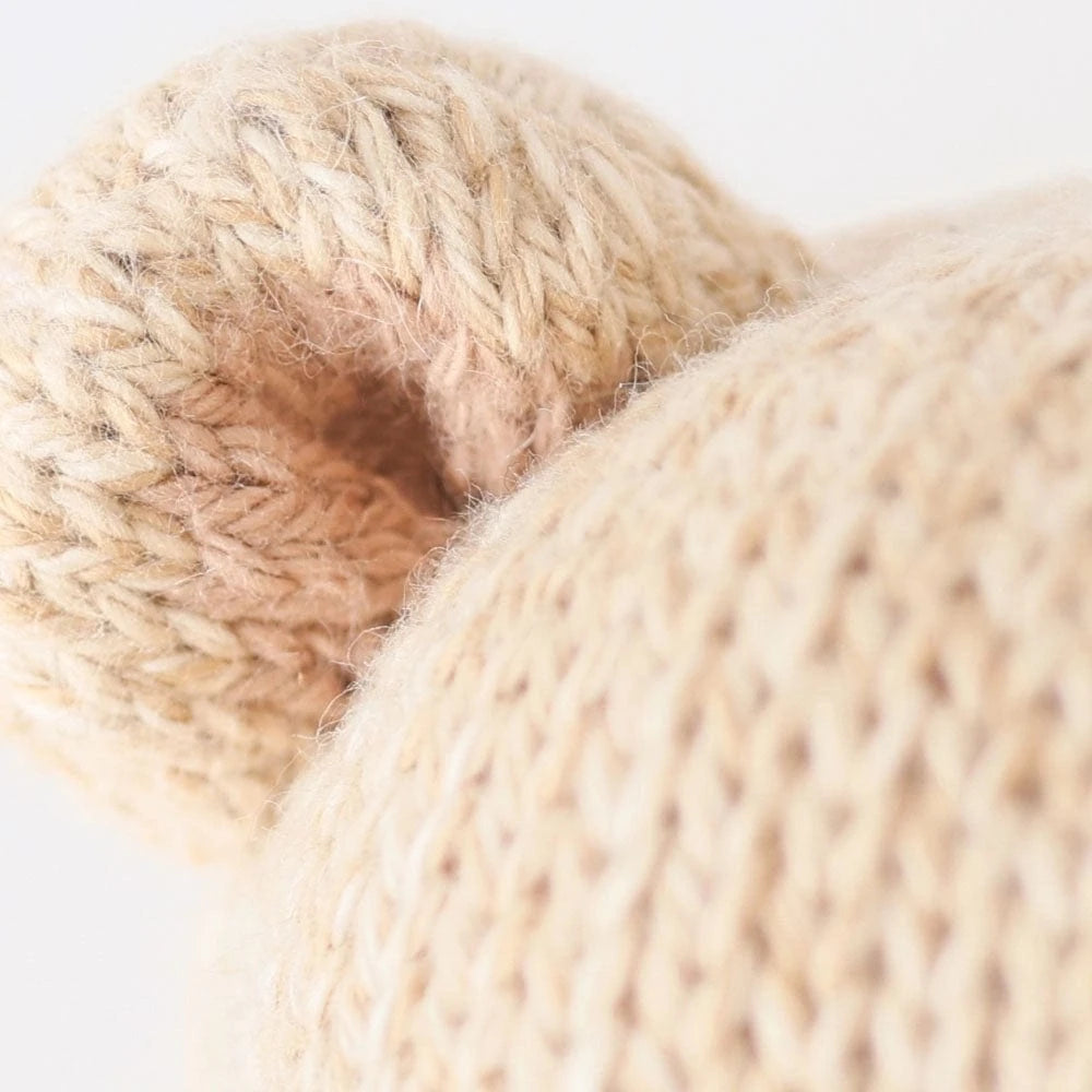 Baby Honey Bear Hand Knit Doll - 7" cuddle+kind Lil Tulips
