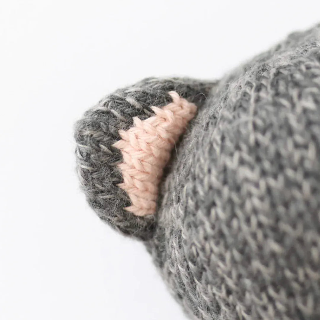 Baby Kitten (charcoal) Hand Knit cuddle+kind Lil Tulips