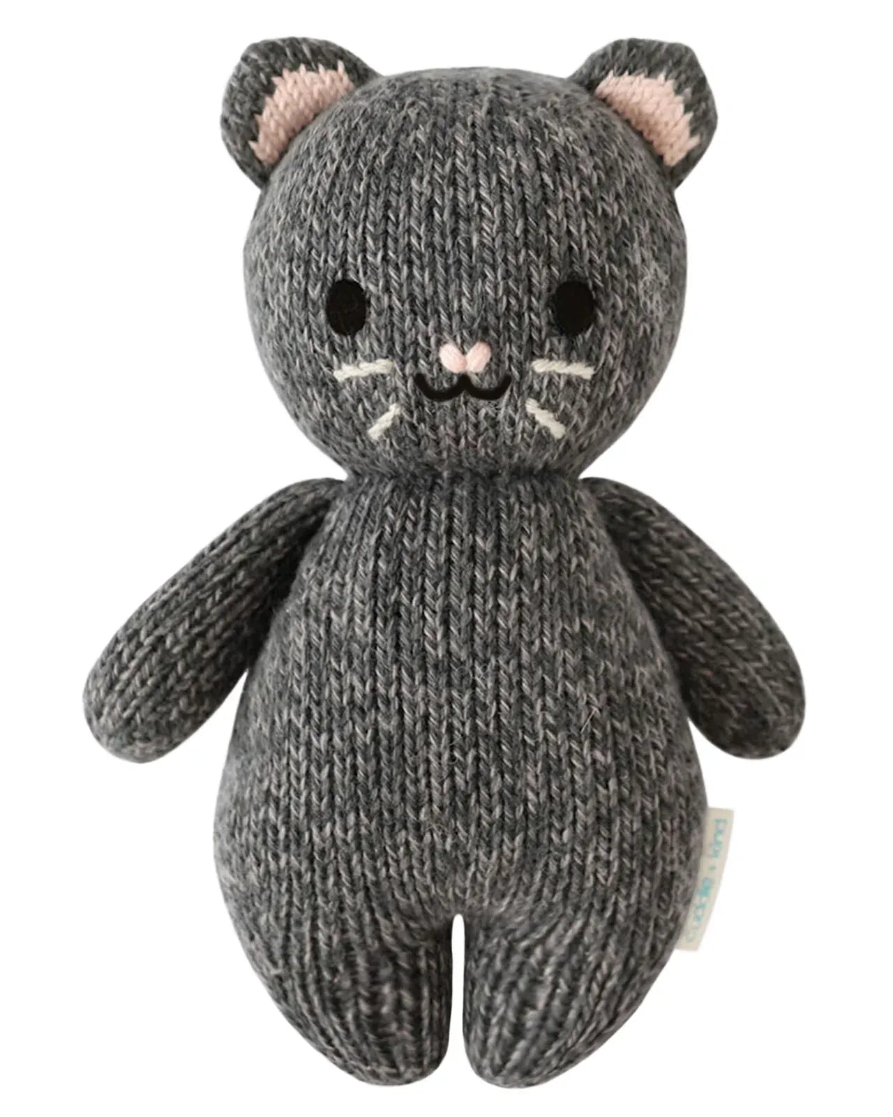 Baby Kitten (charcoal) Hand Knit cuddle+kind Lil Tulips