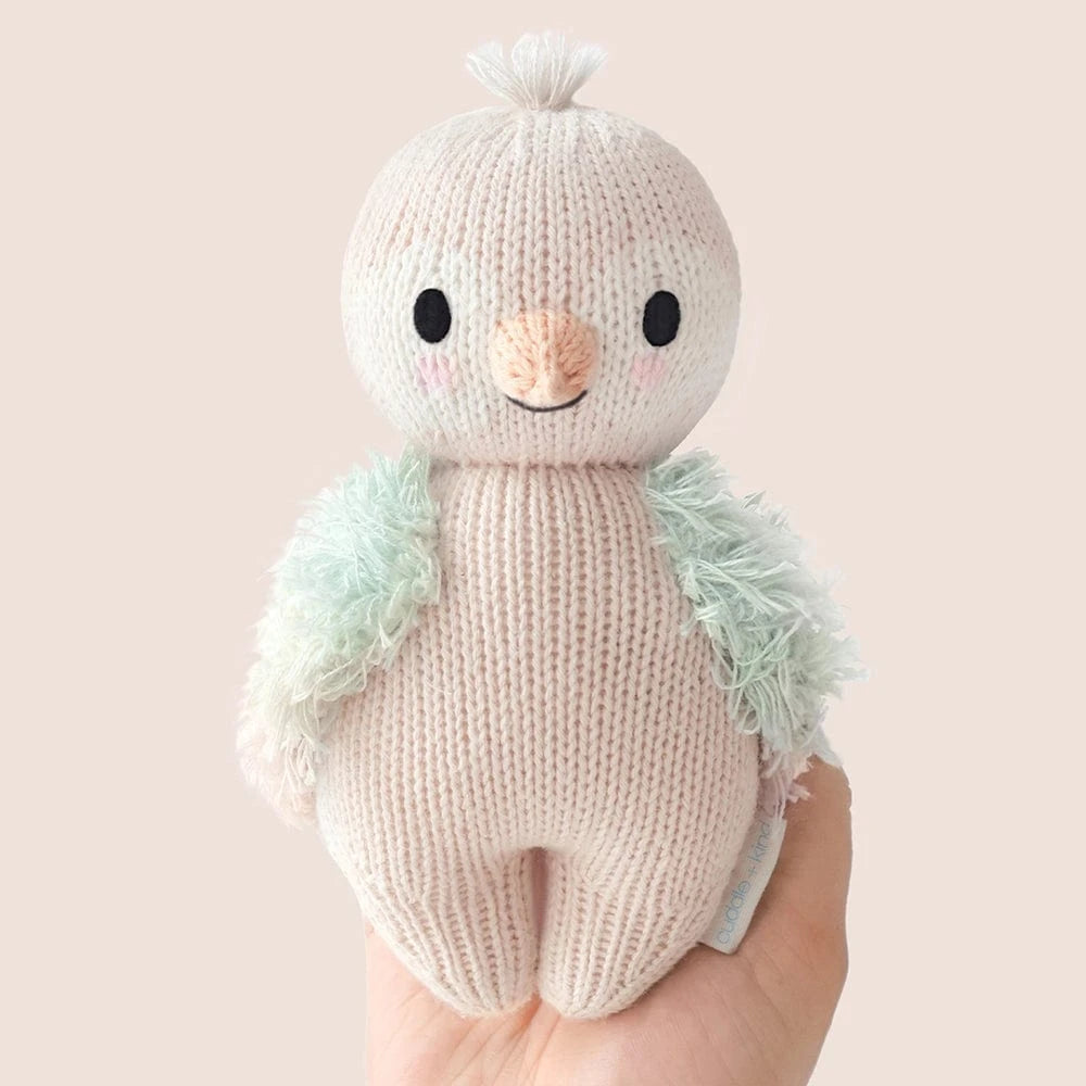 Baby Parrot (Mauve) Hand Knit Doll - 7" cuddle+kind Lil Tulips
