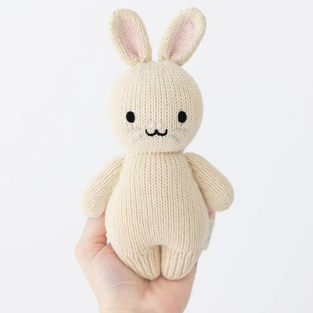 Baby Rabbit Oatmeal Hand Knit cuddle+kind Lil Tulips
