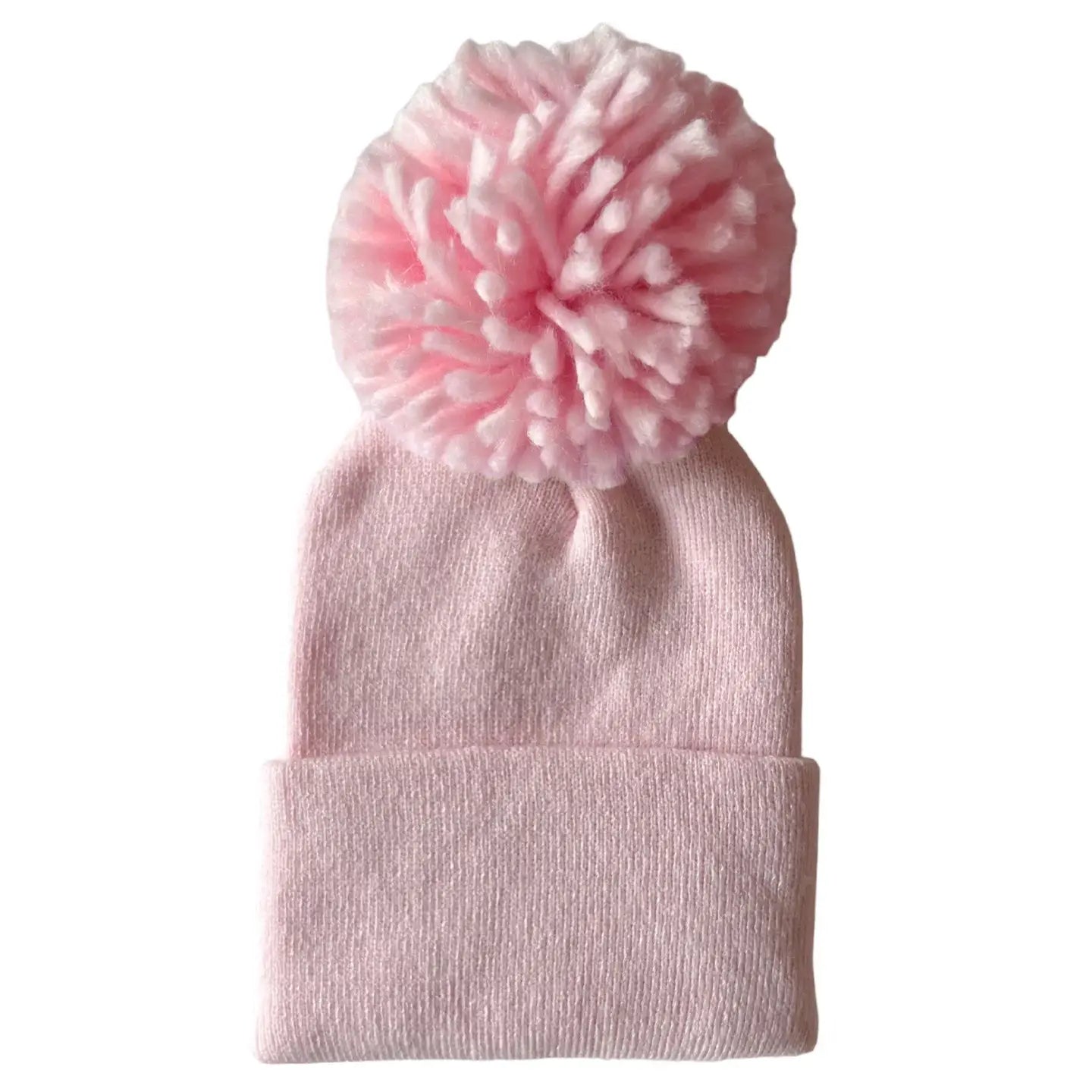 Baby's First Hat - Petal Pink Pom SpearmintLOVE Lil Tulips