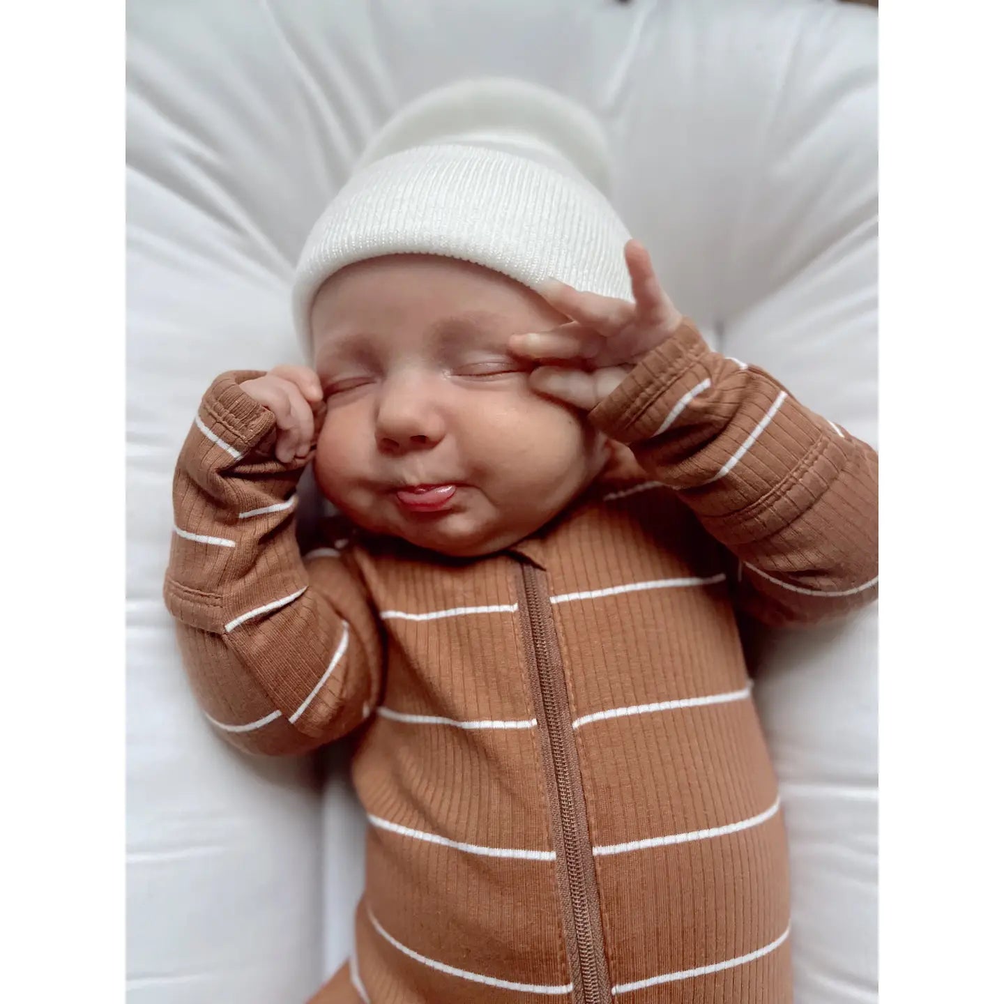 Baby's First Hat - Warm White SpearmintLOVE Lil Tulips