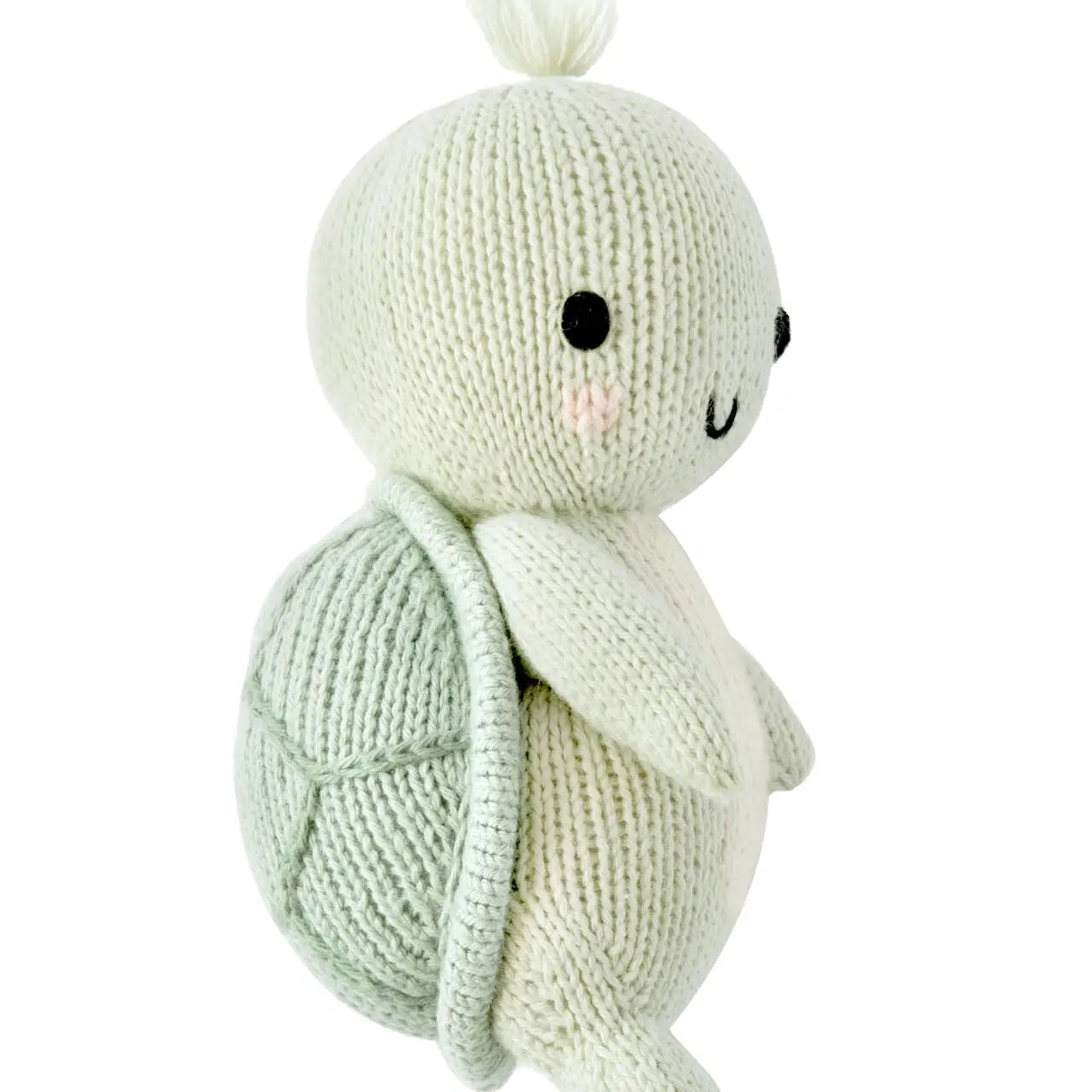Baby Sea Turtle Kelp Green Hand Knit cuddle+kind Lil Tulips
