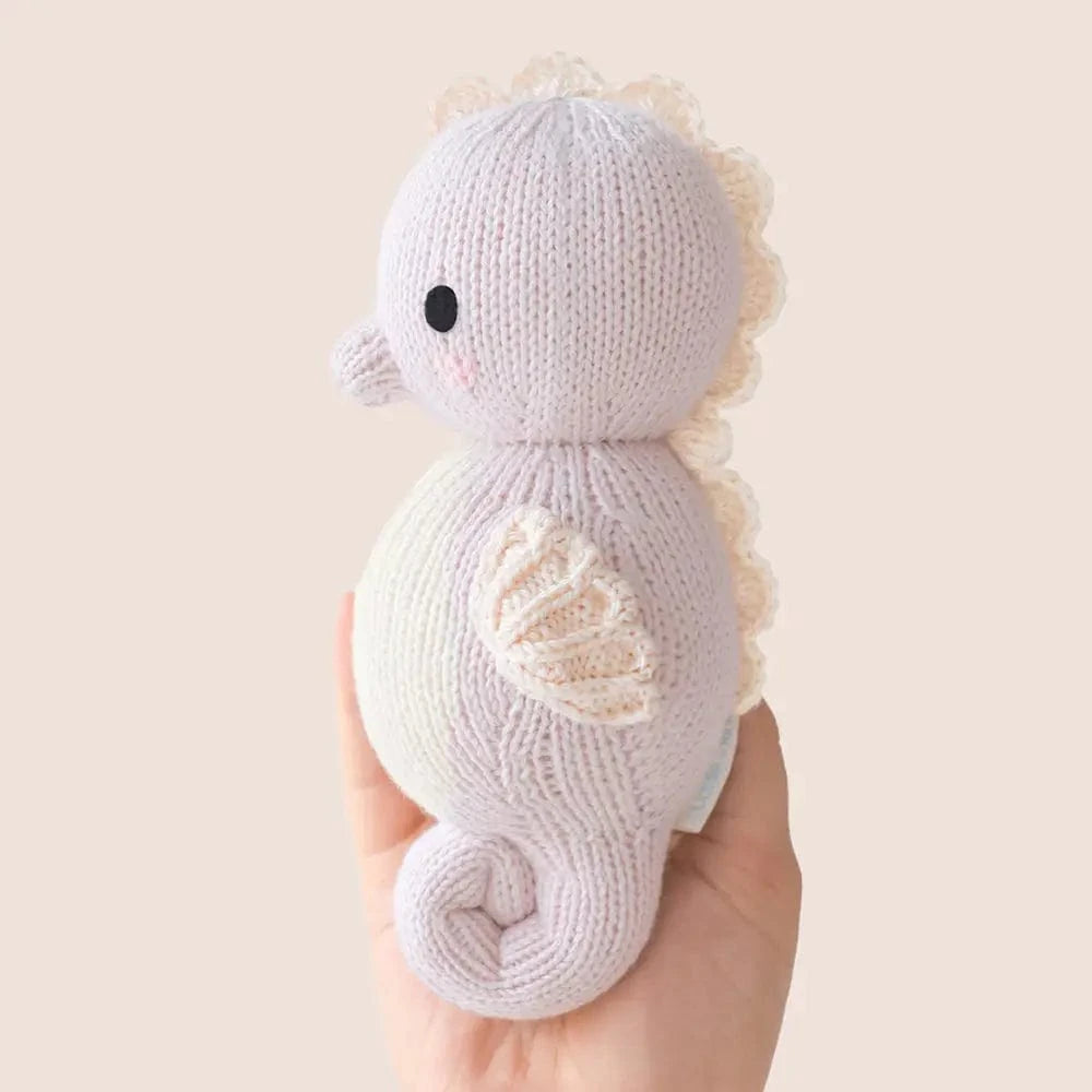 Baby Seahorse (Lilac) Hand Knit Doll - 7" cuddle+kind Lil Tulips