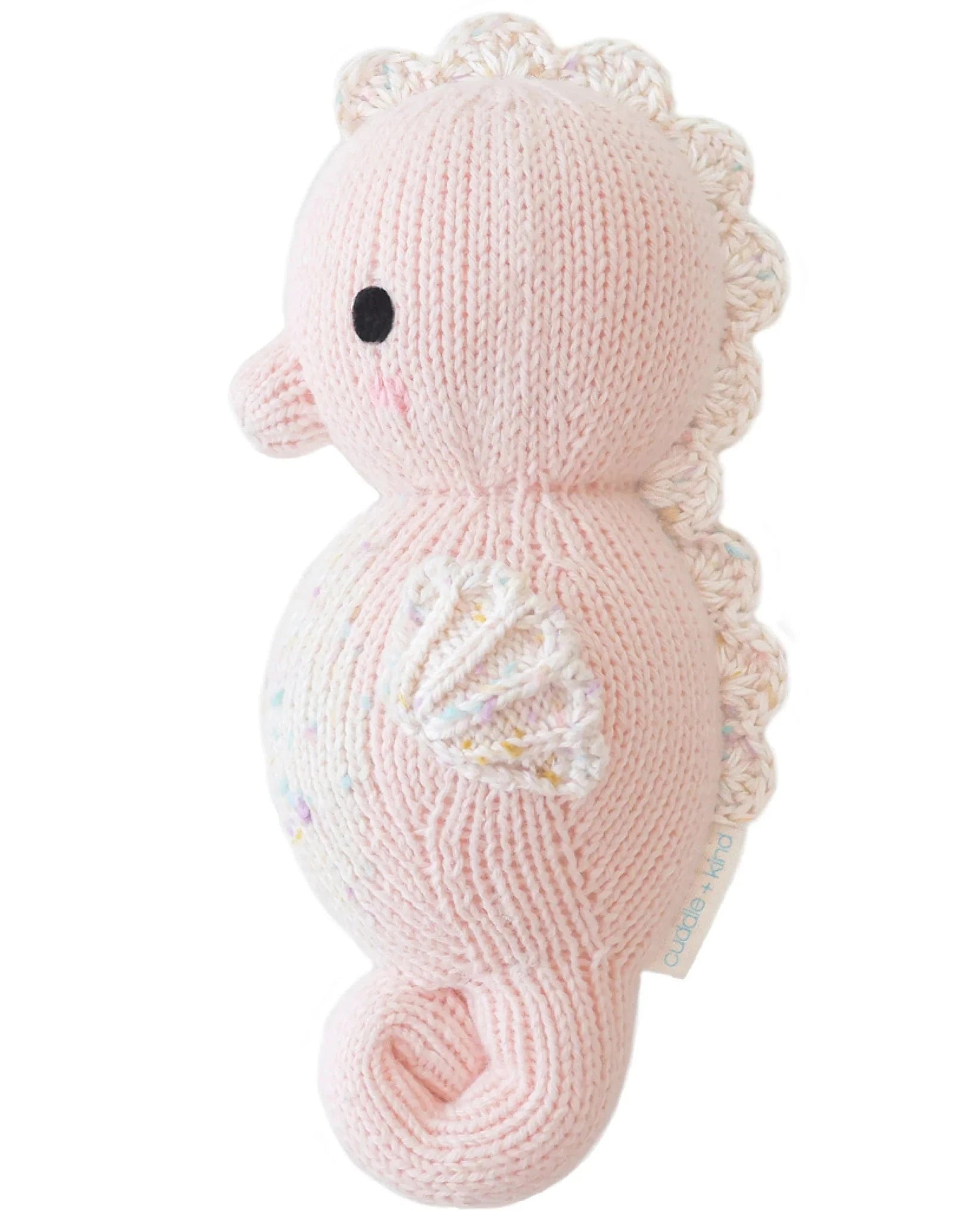 Baby Seahorse Powder Pink Hand Knit cuddle+kind Lil Tulips