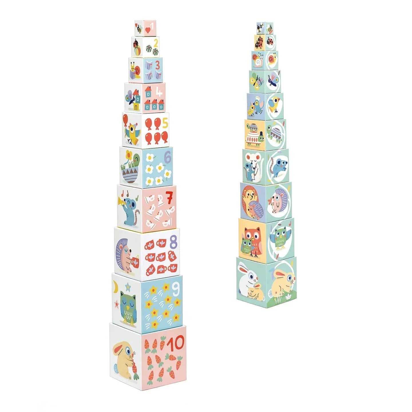 BabyBlocki Nest and Stack Blocks Djeco Lil Tulips