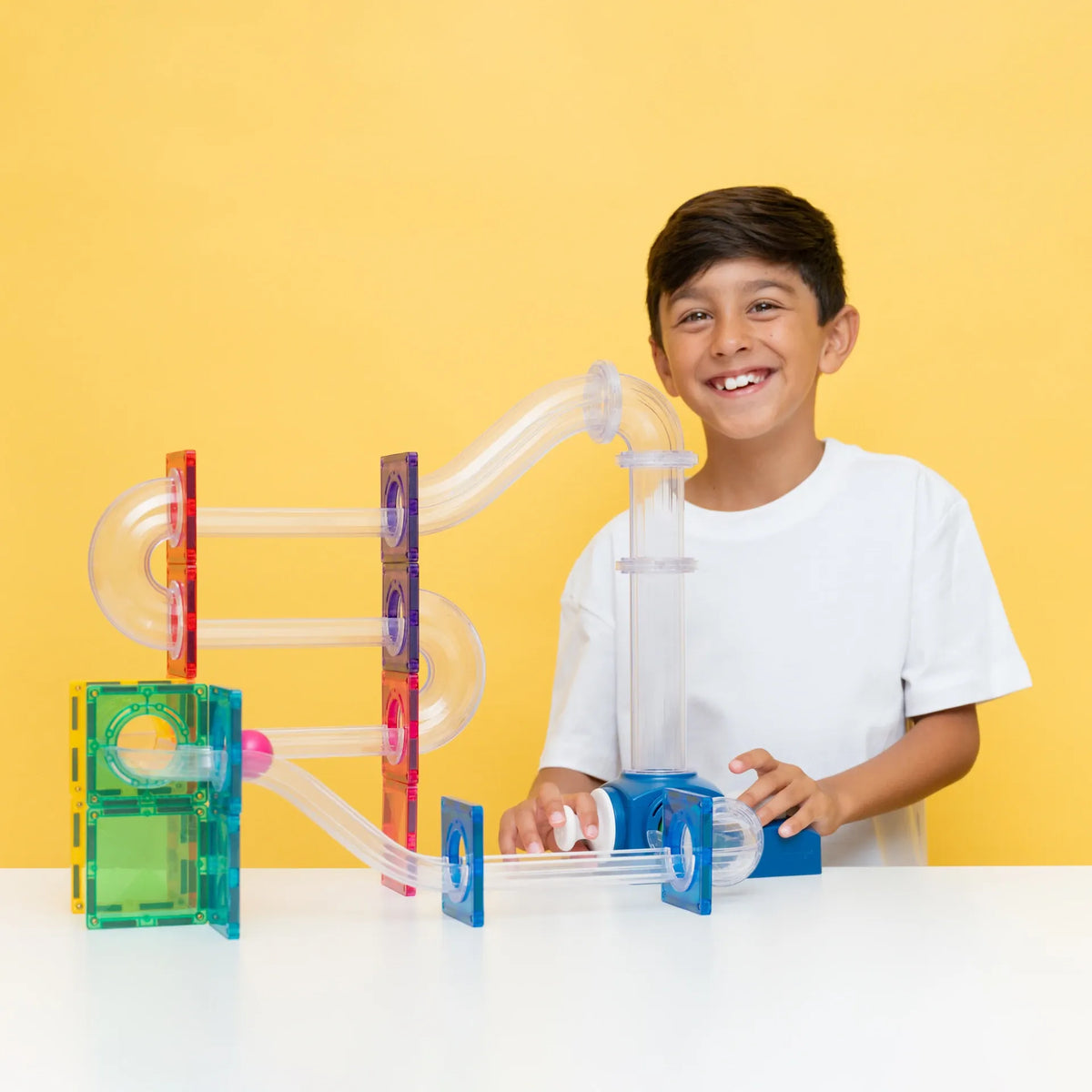 Ball Run Launcher Pack, 47 Pieces Connetix Lil Tulips