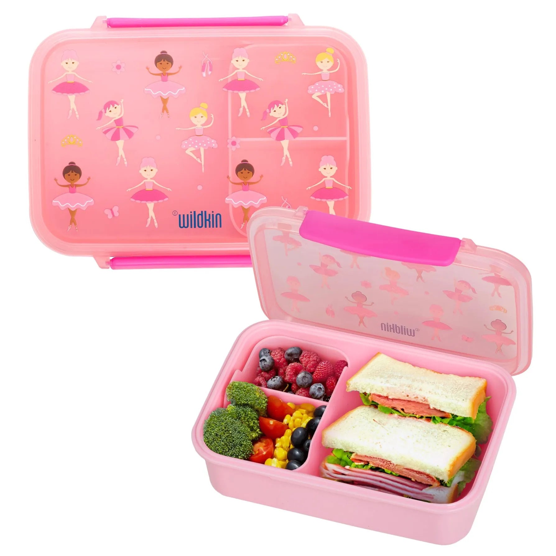 Ballerina Reusable Food Container Bento Box Wildkin Lil Tulips