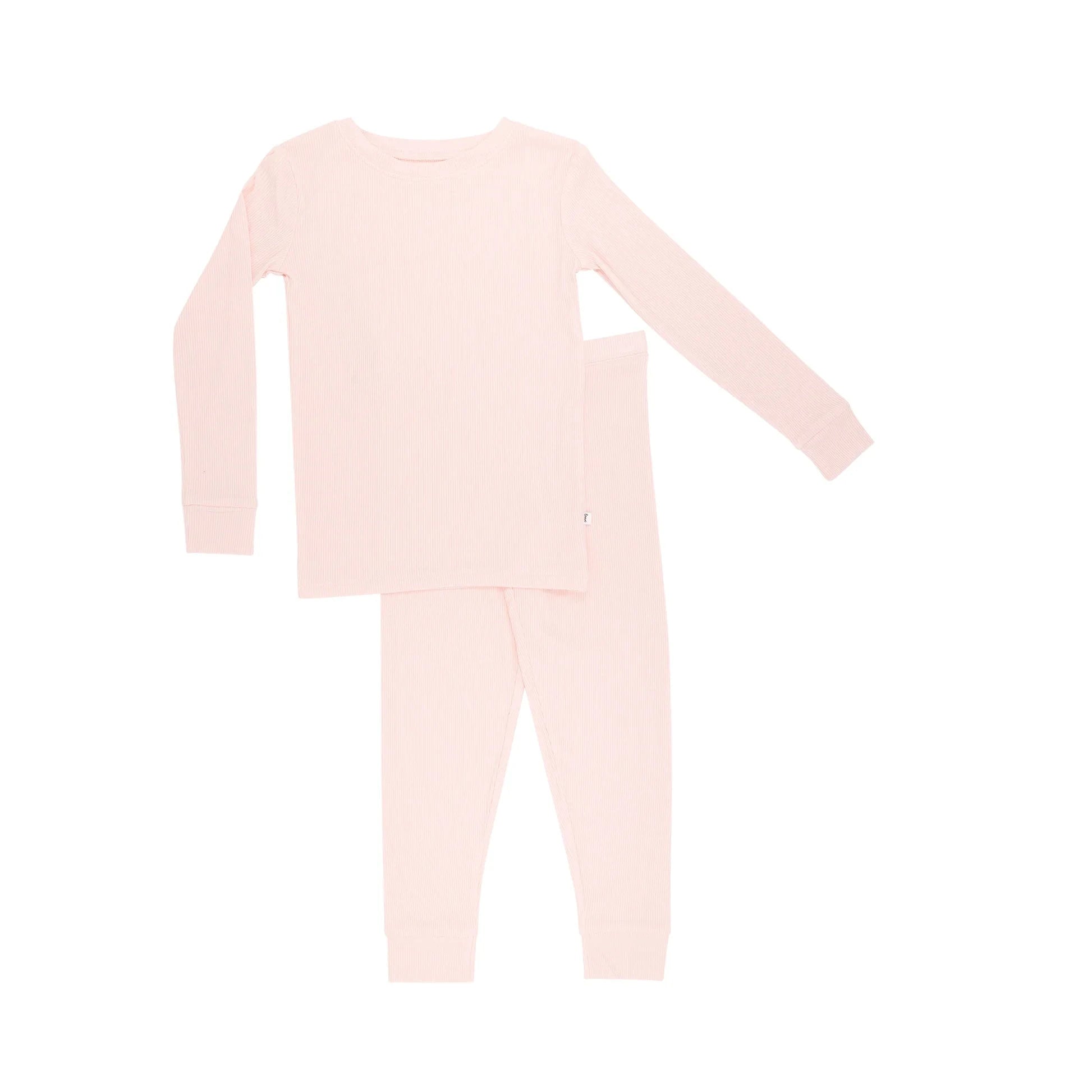 Ballet Pink Small Ribbed Two-Piece Set Brave Little Ones Lil Tulips