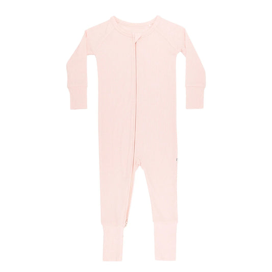 Ballet Pink Small Ribbed Zip Romper Brave Little Ones Lil Tulips