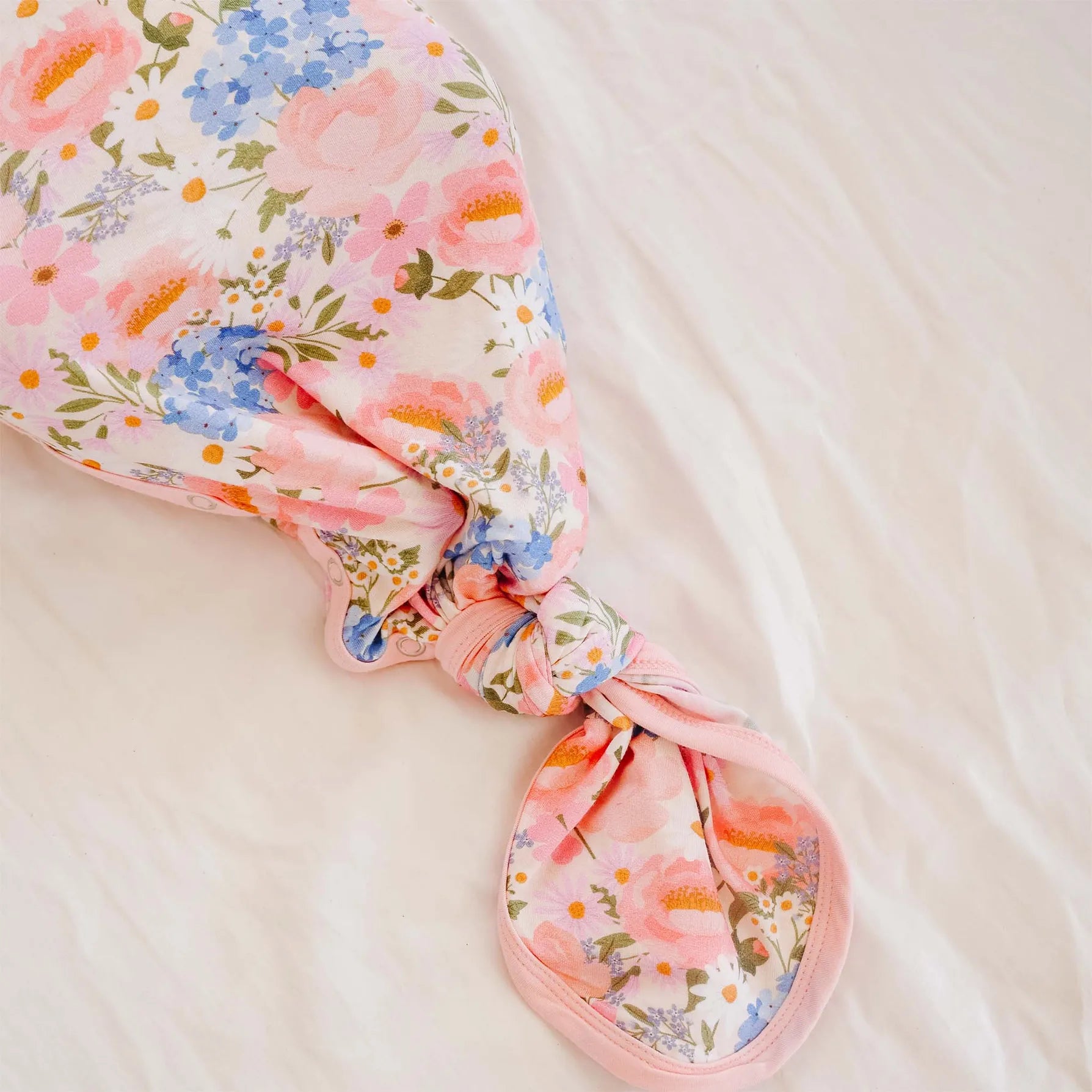 Bamboo Newborn Knotted Gown - Penelope Copper Pearl Lil Tulips