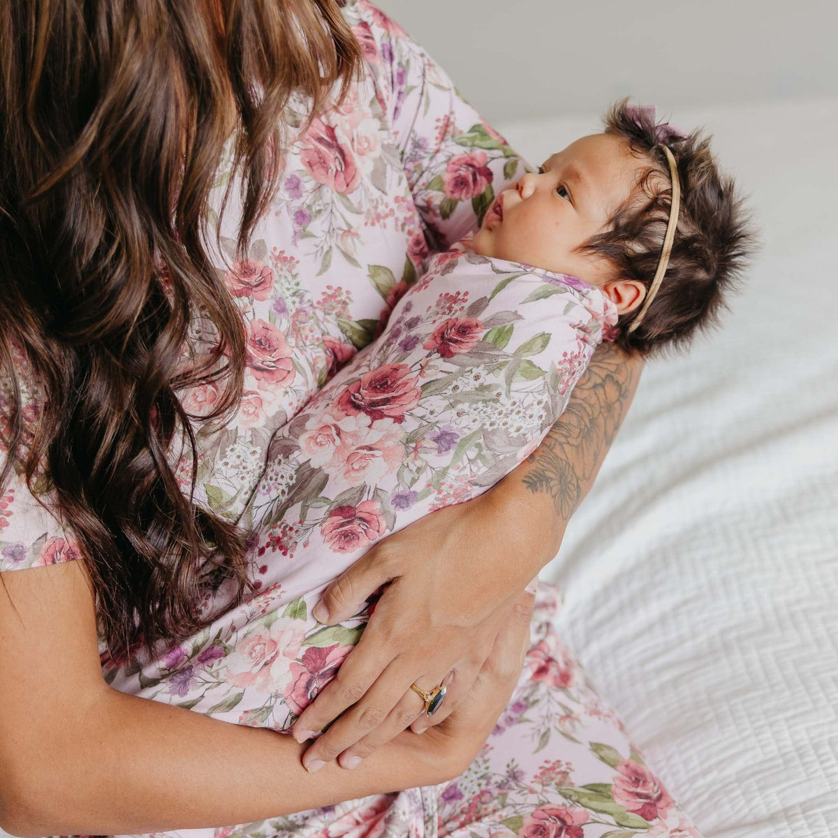 Bamboo Swaddle - Deborah Copper Pearl Lil Tulips