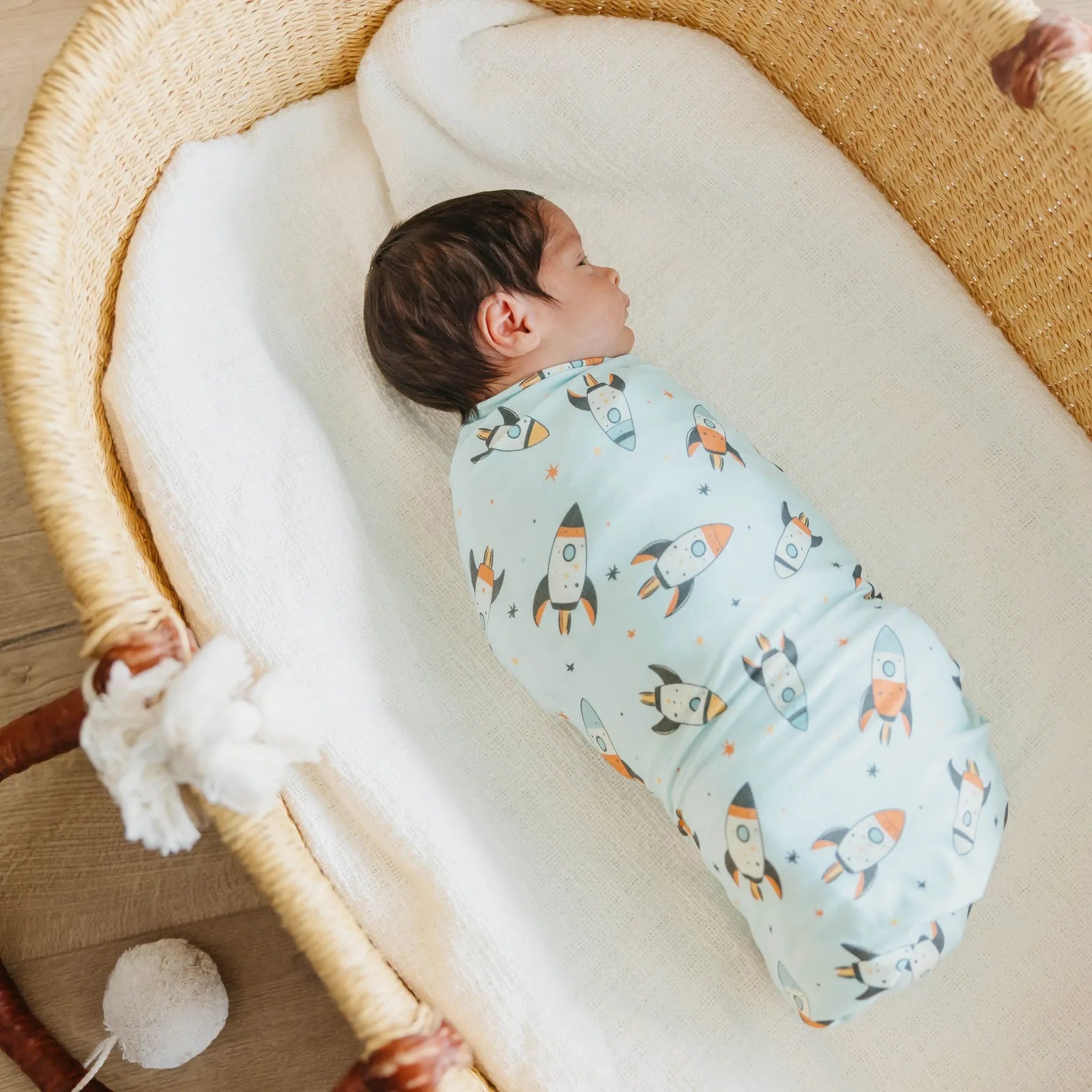 Bamboo Swaddle - Rocketeer Copper Pearl Lil Tulips