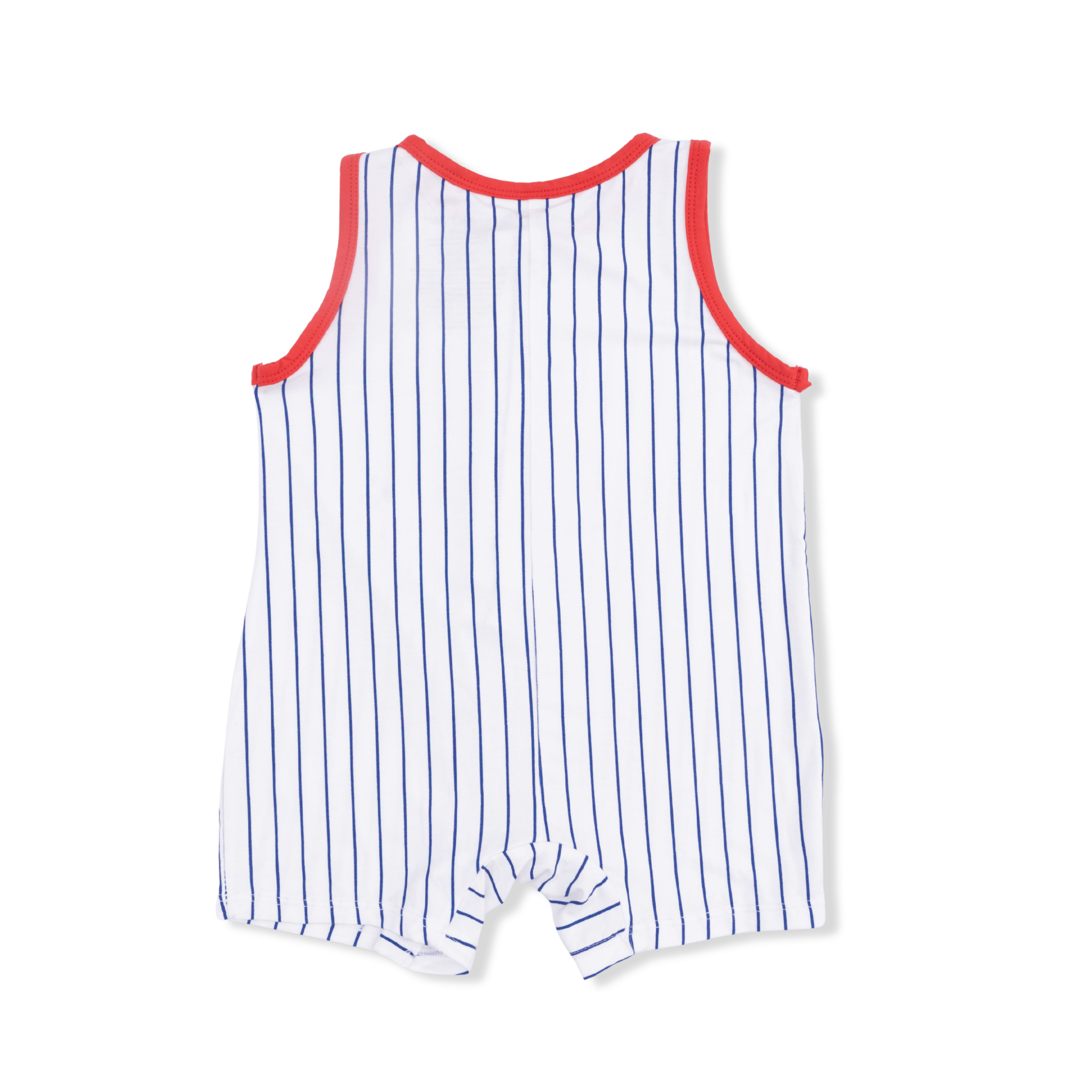 Baseball Stripe - Sleeveless Shortie Romper Angel Dear Lil Tulips