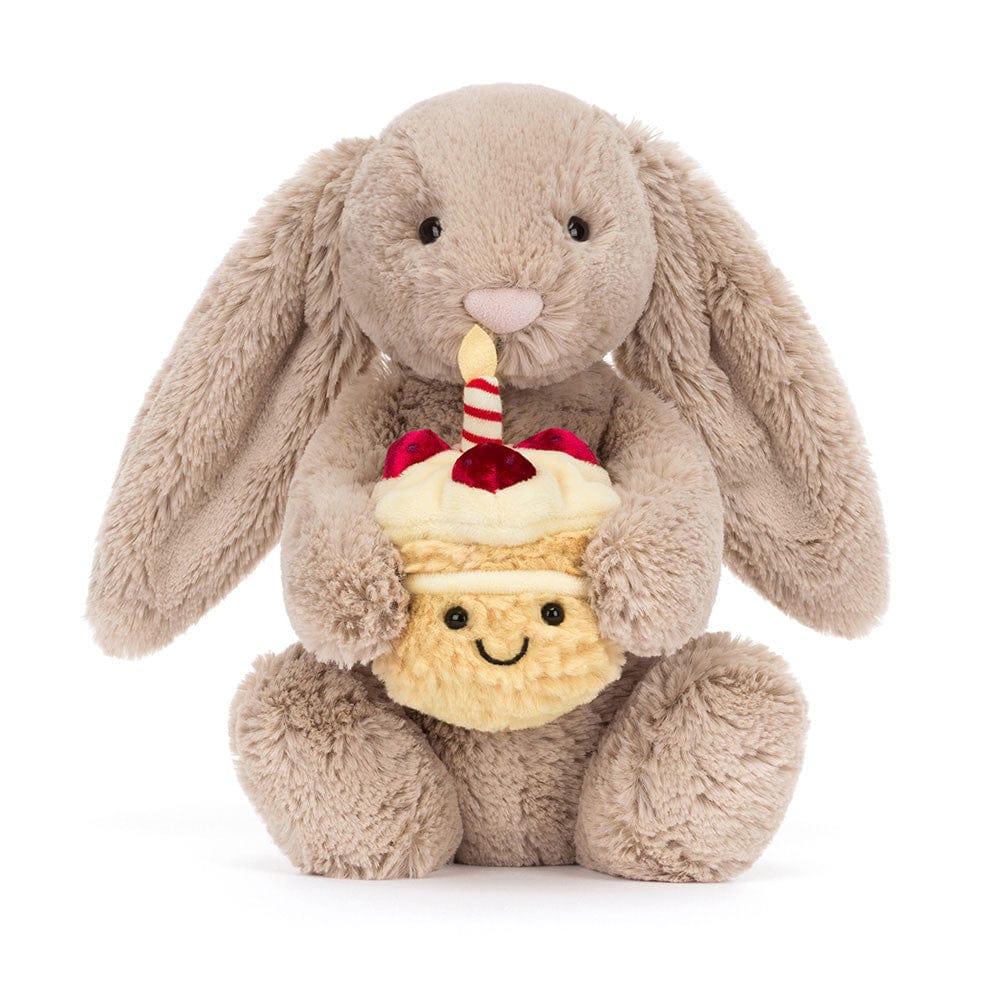 Bashful Beige Bunny 'Birthday' Jellycat Stuffed Animals Lil Tulips