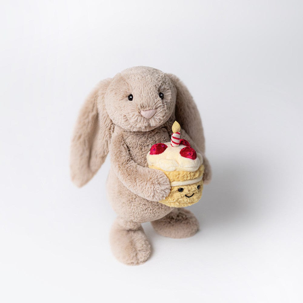 Bashful Beige Bunny 'Birthday' Jellycat Stuffed Animals Lil Tulips