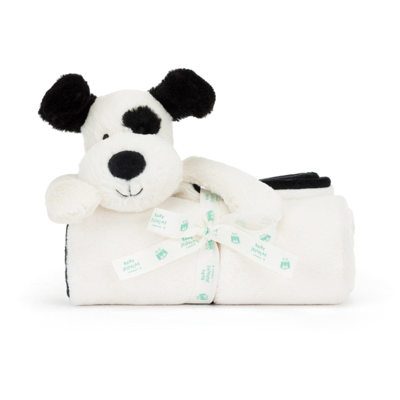 Bashful Black & Cream Puppy Blankie JellyCat JellyCat Lil Tulips