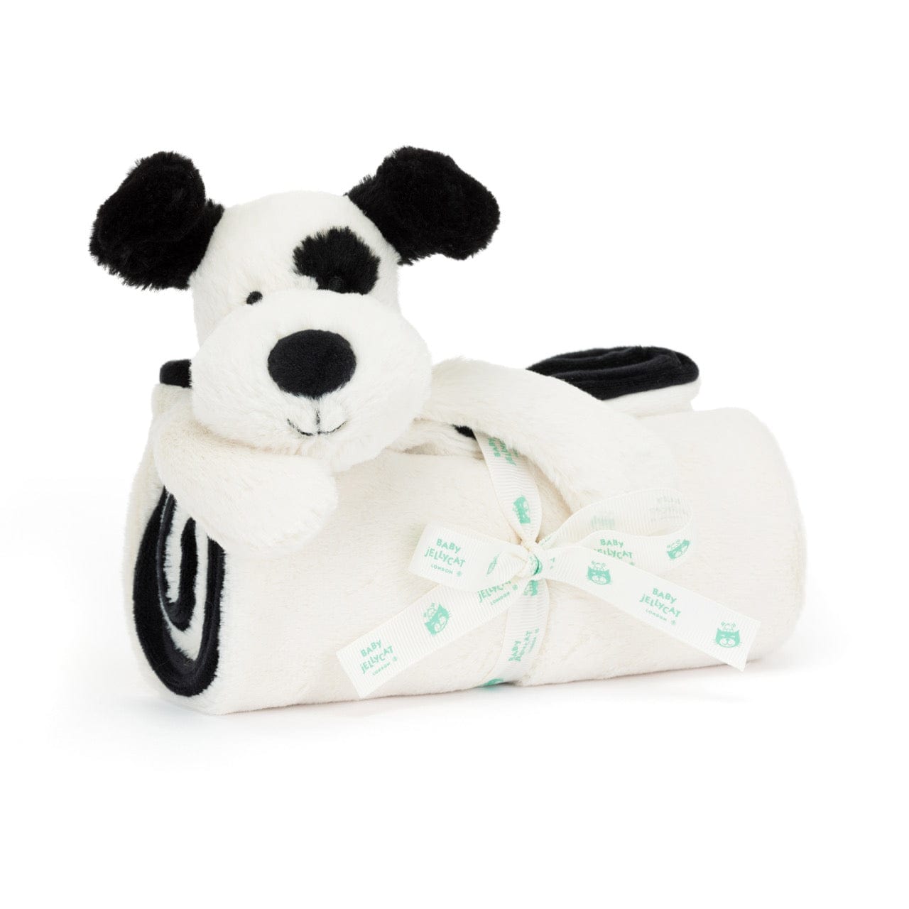 Bashful Black & Cream Puppy Blankie JellyCat JellyCat Lil Tulips