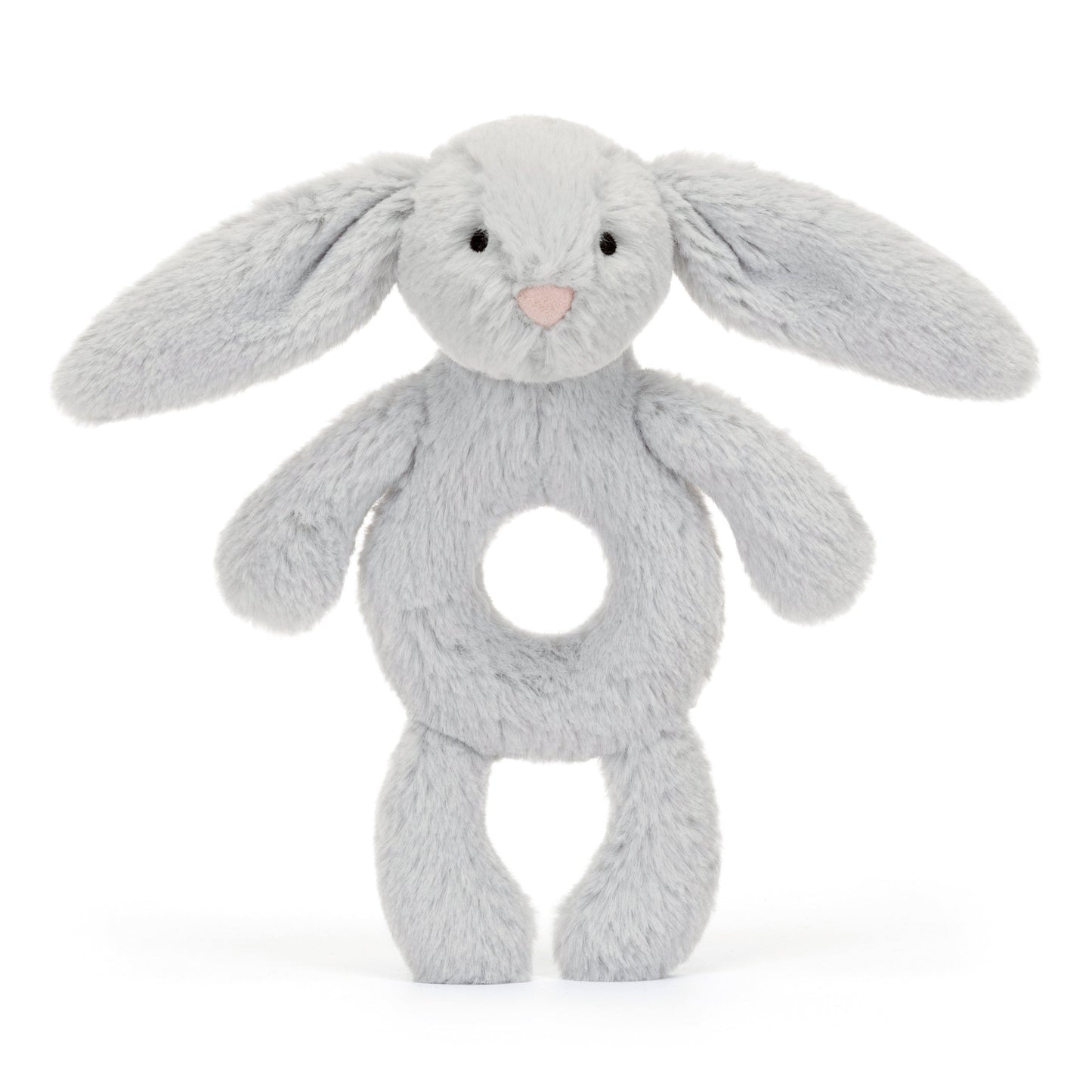 Bashful Grey Bunny Ring Rattle JellyCat Lil Tulips