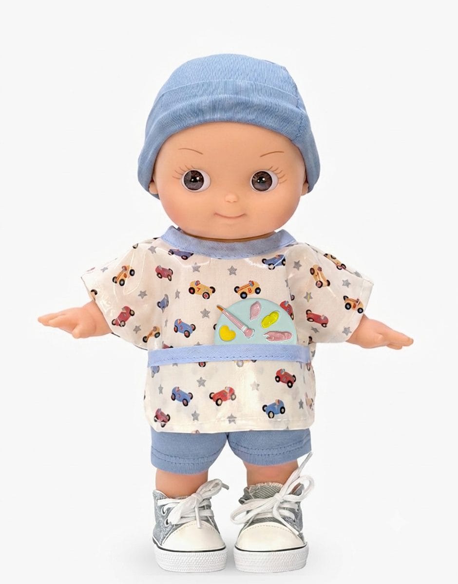 Basile Mini Panchas Doll - Cars Painting Outfit Minikane Lil Tulips
