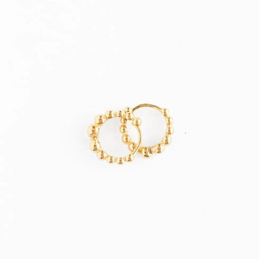 Beaded Huggie Hoop Pip Pop Post Lil Tulips