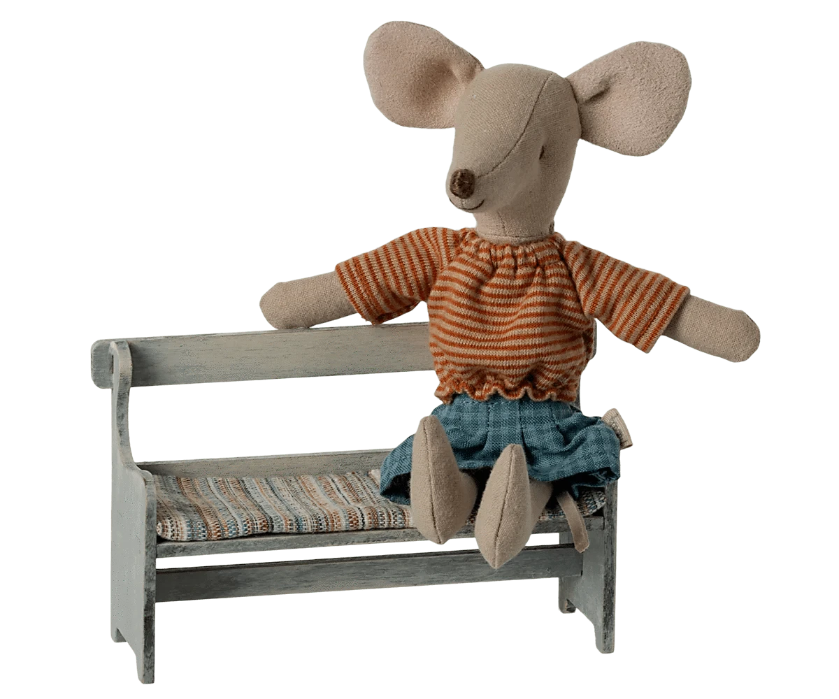 Bench, Mouse - Vintage off white Maileg Lil Tulips