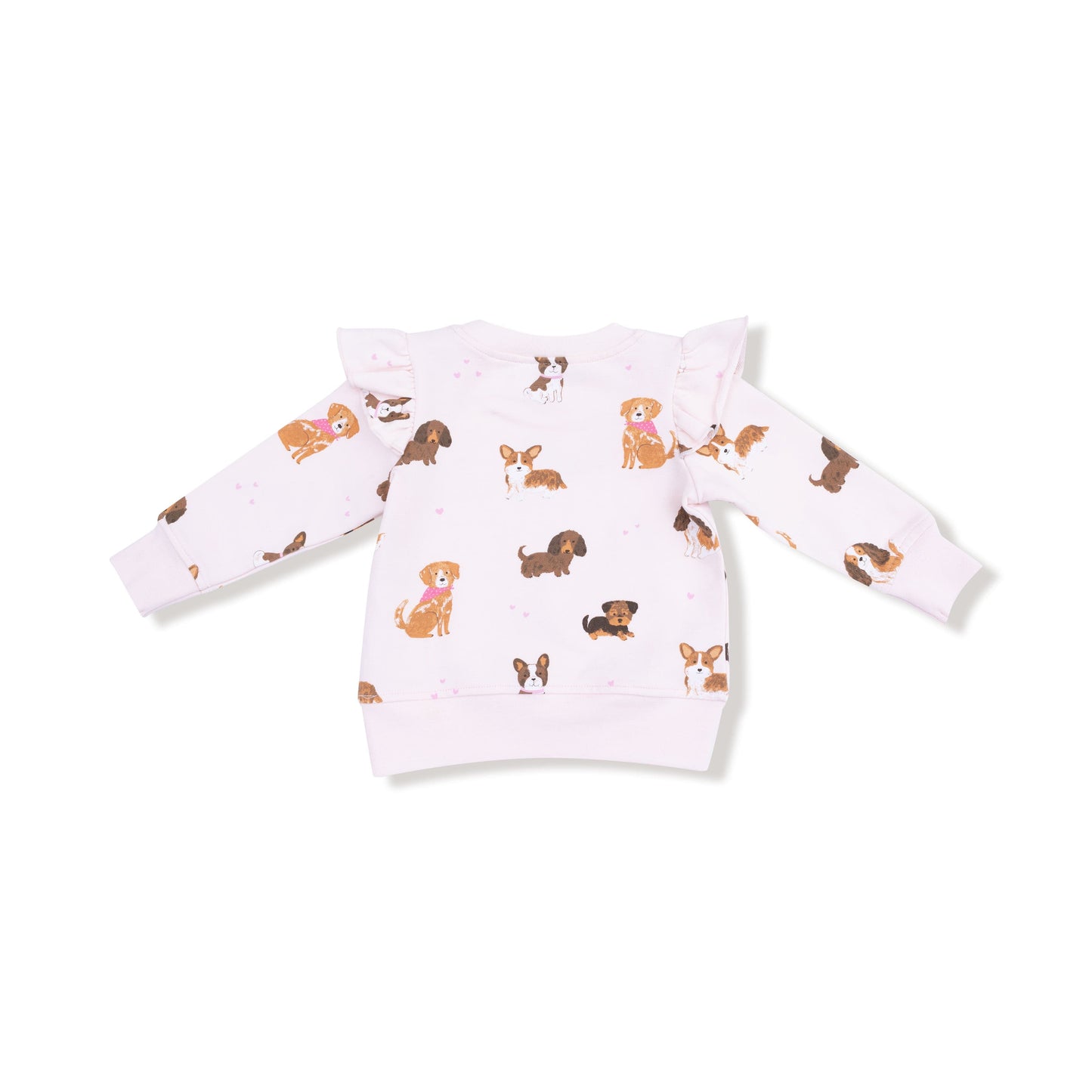 Best Friend Dogs - Pink Ruffle Sweatshirt + Legging Set Angel Dear Lil Tulips