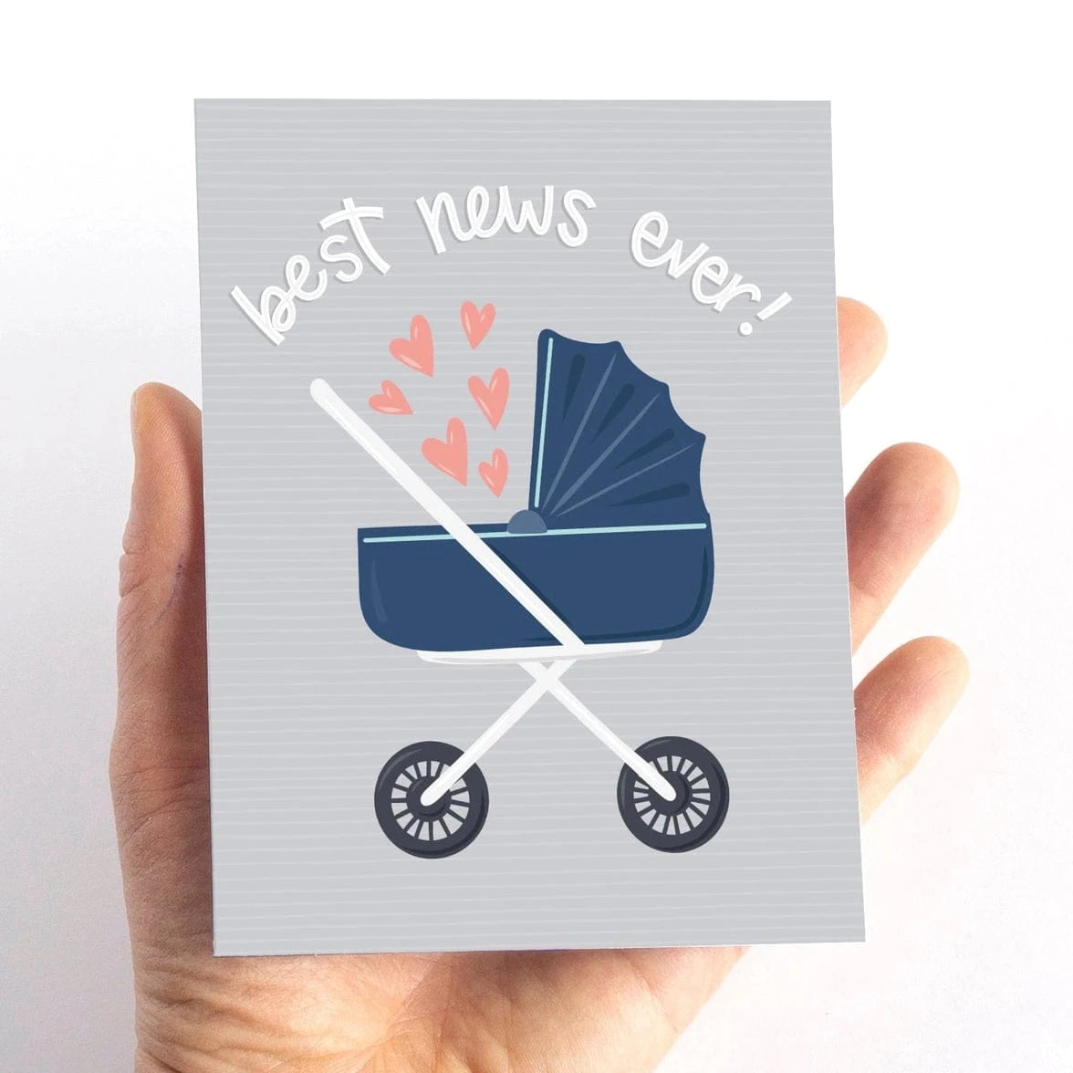 Best News Ever - Gender Neutral Baby Card Pedaller Designs Lil Tulips