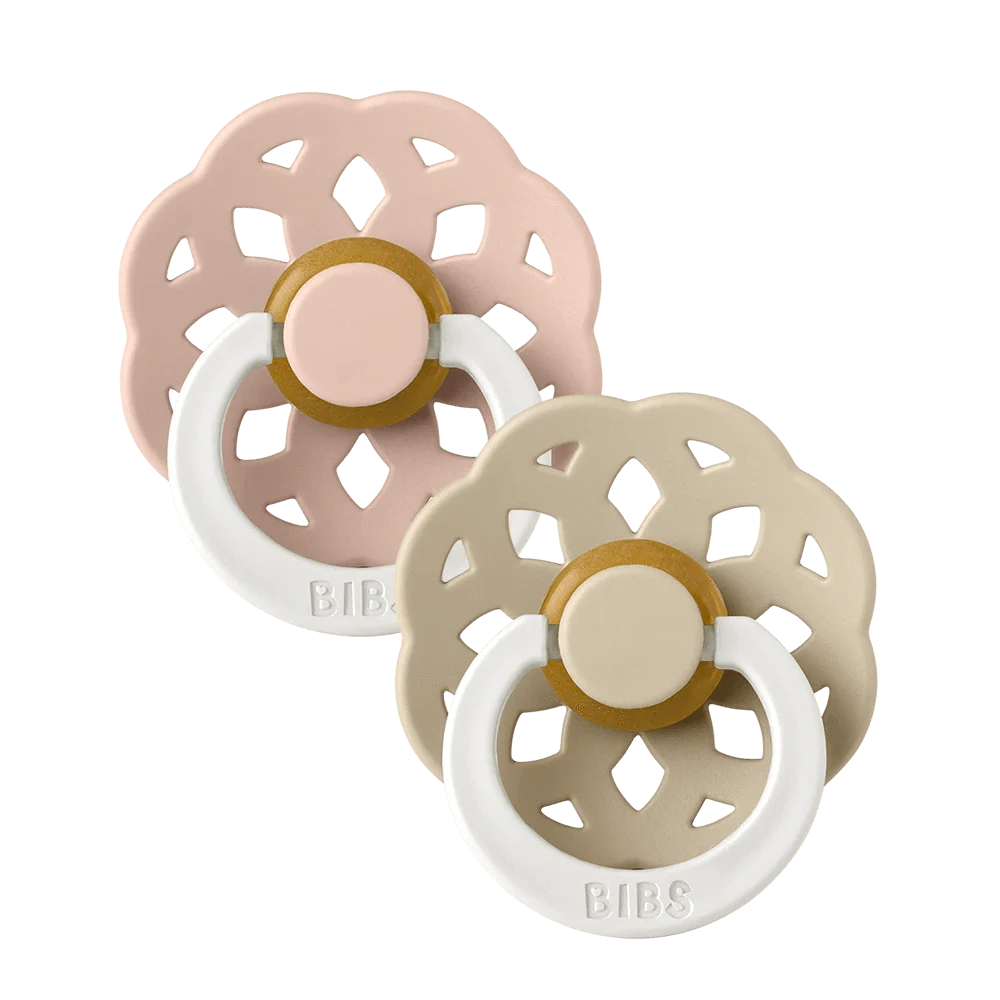 BIBS Boheme 2 PACK Blush GLOW/Vanilla GLOW Bibs Pacifier Lil Tulips