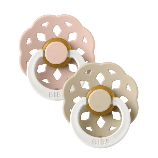 BIBS Boheme 2 PACK Blush GLOW/Vanilla GLOW Bibs Pacifier Lil Tulips