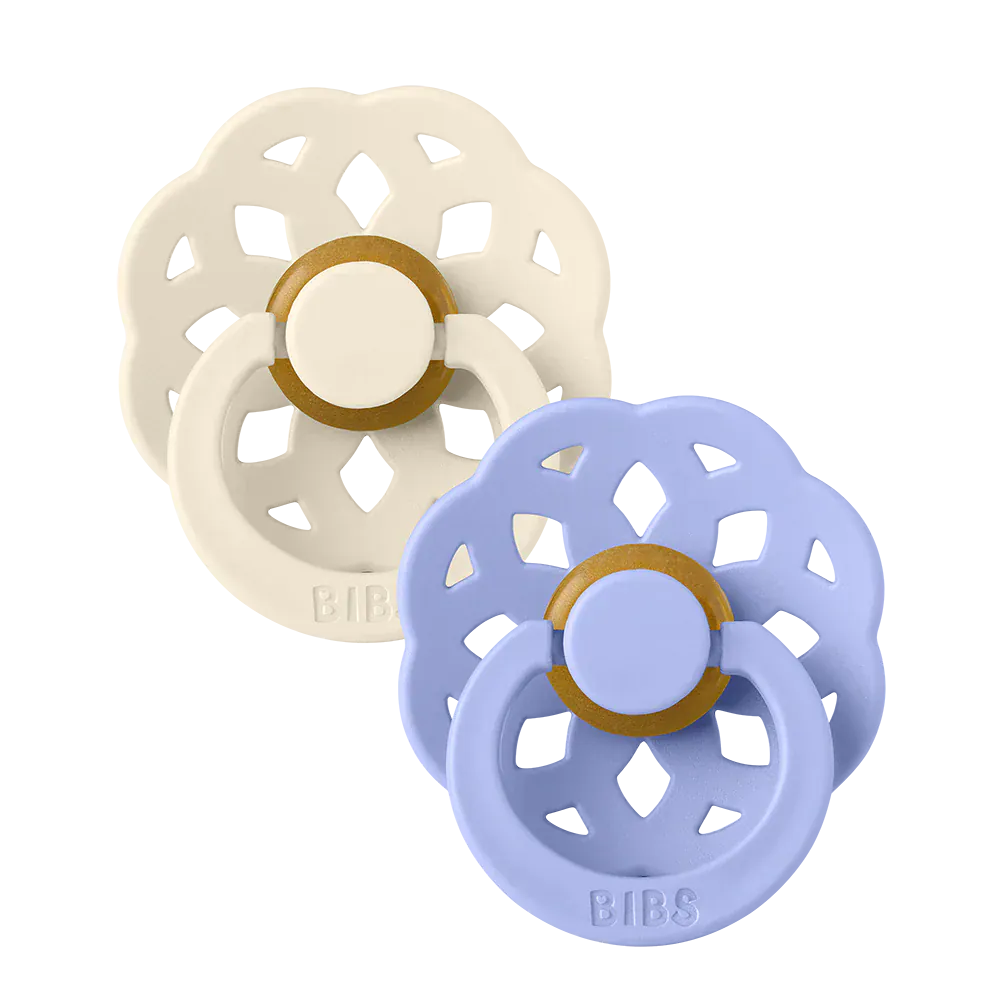 BIBS Boheme 2 Pack - Ivory/Hush Bibs Pacifier Lil Tulips