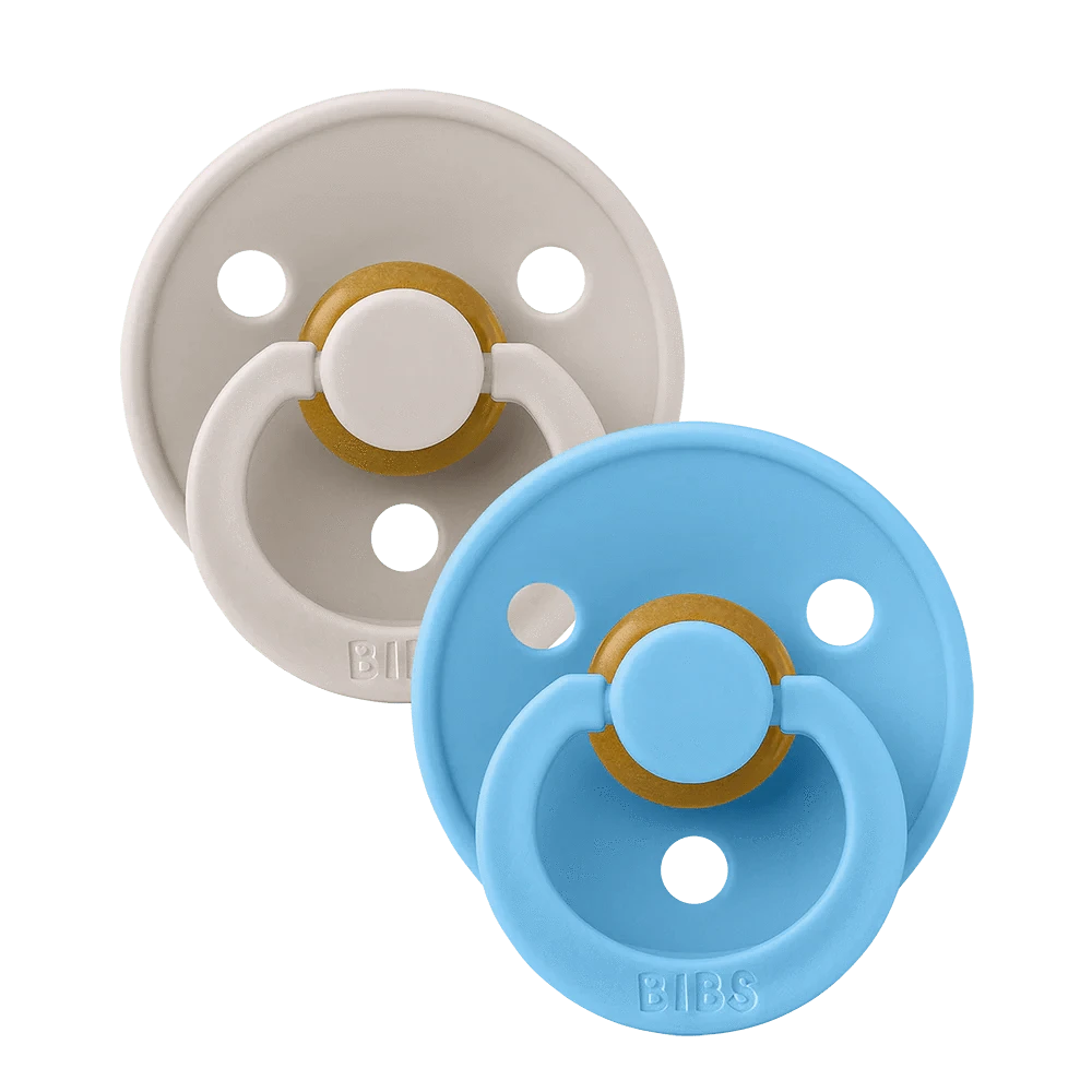 BIBS Colour 2 Pack - Mushroom/Breeze Bibs Pacifier Lil Tulips