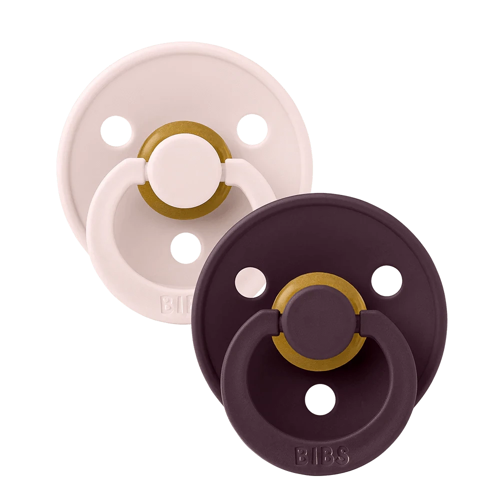 BIBS Colour 2 Pack - Petal/Plum Bibs Pacifier Lil Tulips