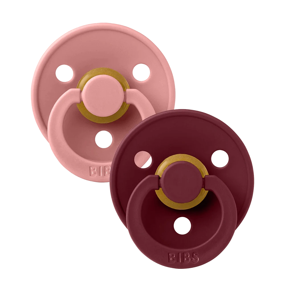 BiBS Pacifier 2 Pack - Dusty Pink/Elderberry Bibs Pacifier Lil Tulips
