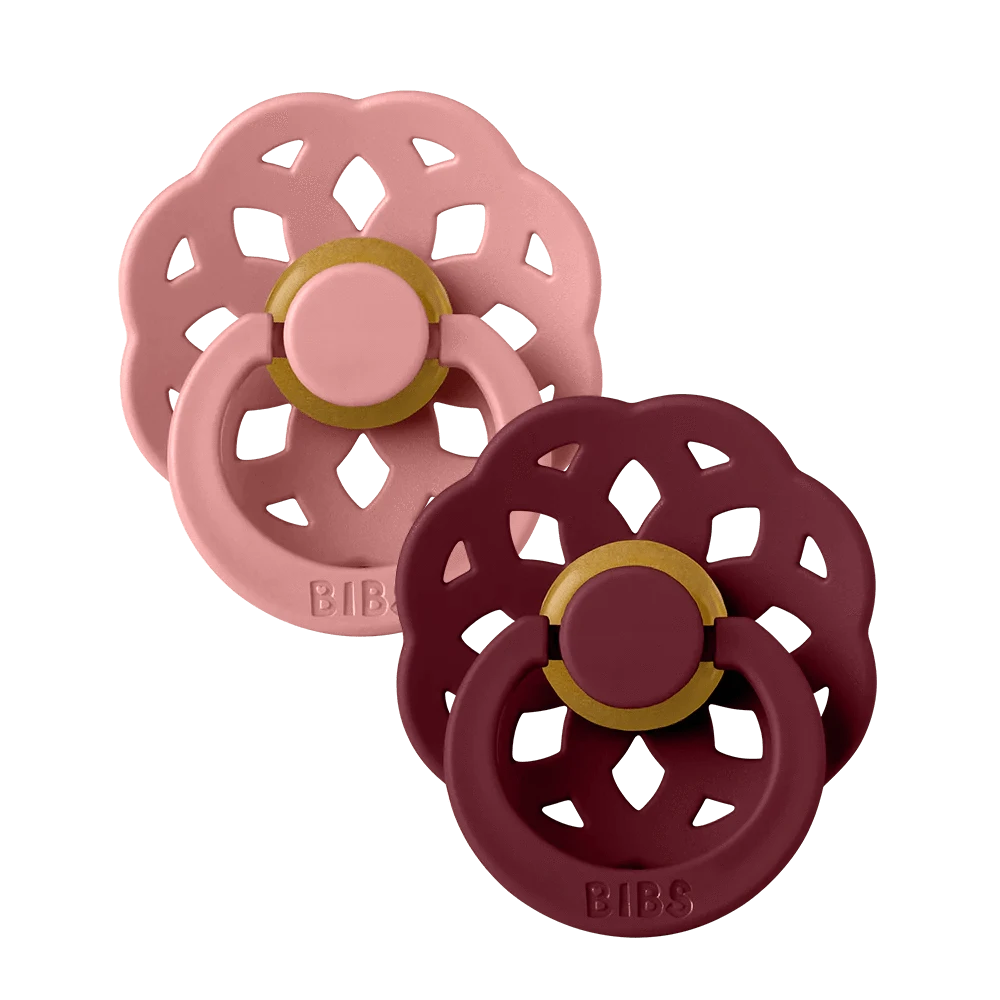 BiBS Pacifier Boheme 2 PACK - Dusty Pink/Elderberry Bibs Pacifier Lil Tulips