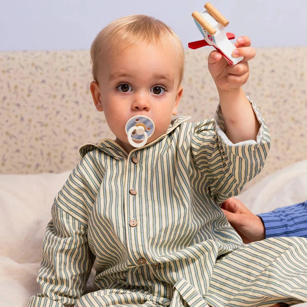 BiBS Pacifier Studio Colour 2 Pack Block - Baby Blue Dusty Blue mix Bibs Pacifier Lil Tulips