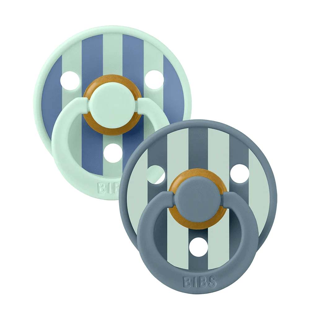 BiBS Pacifier Studio Colour 2 Pack Block - Nordic Mint Petrol Mix Bibs Pacifier Lil Tulips