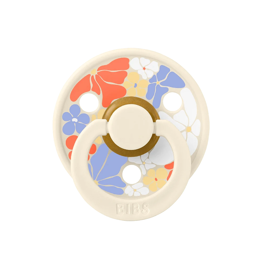 BiBS Pacifier Studio Colour 2 Pack Morning Bloom - Ivory Mix Bibs Pacifier Lil Tulips