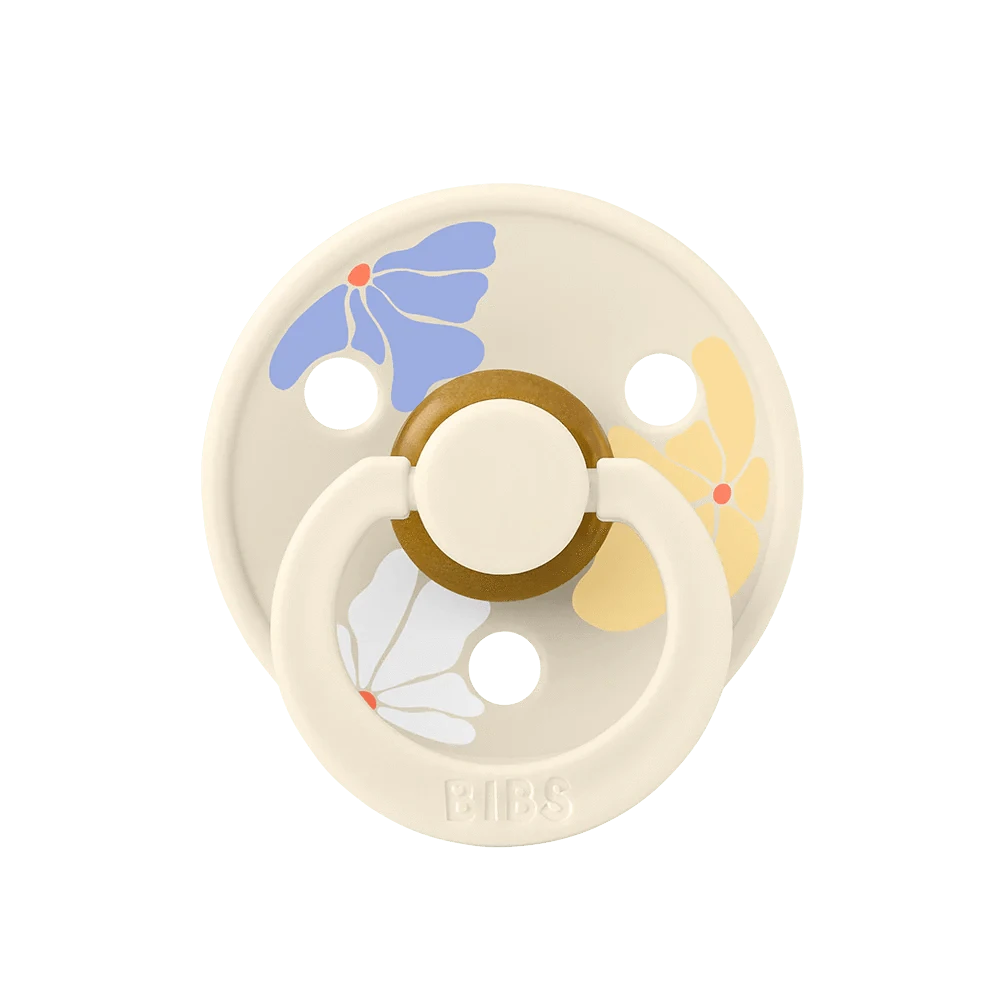 BiBS Pacifier Studio Colour 2 Pack Morning Bloom - Ivory Mix Bibs Pacifier Lil Tulips
