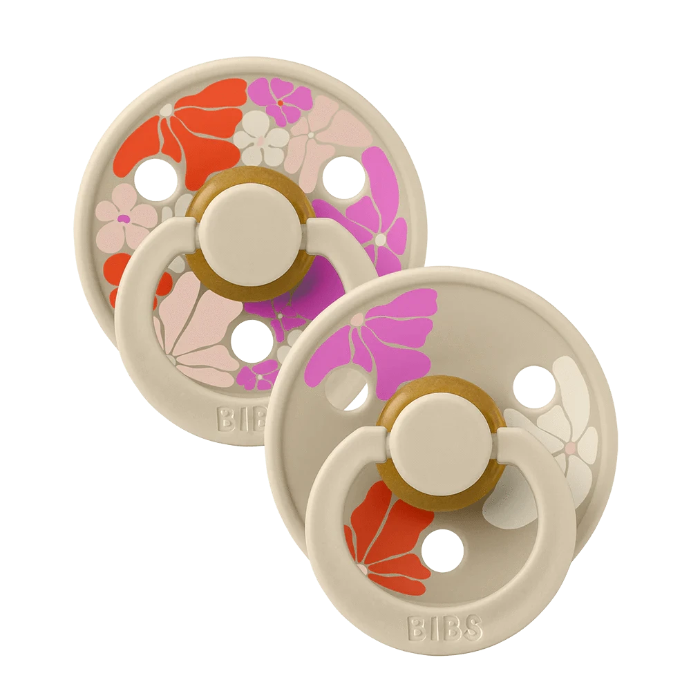 BiBS Pacifier Studio Colour 2 Pack Morning Bloom - Vanilla Mix Bibs Pacifier Lil Tulips