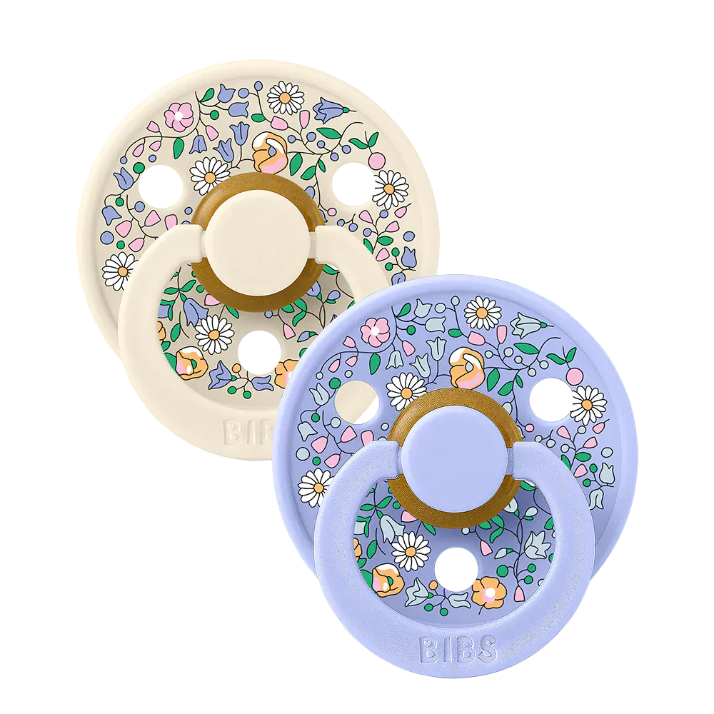 BIBS x LIBERTY Colour 2 Pack Chloe Meadow - Ivory Mix Bibs Pacifier Lil Tulips