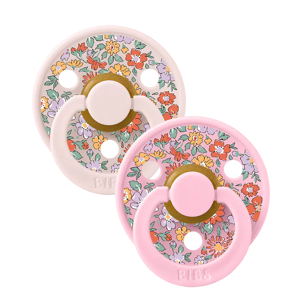 BIBS x LIBERTY Colour 2 Pack Oscar Meadow - Petal Mix Bibs Pacifier Lil Tulips