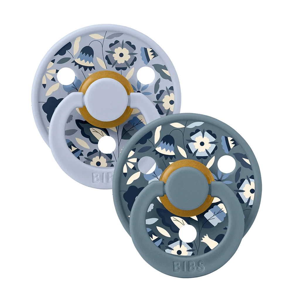 BIBS x LIBERTY Pacifier 2 Pack Bobo - Dusty Blue Mix Bibs Pacifier Lil Tulips