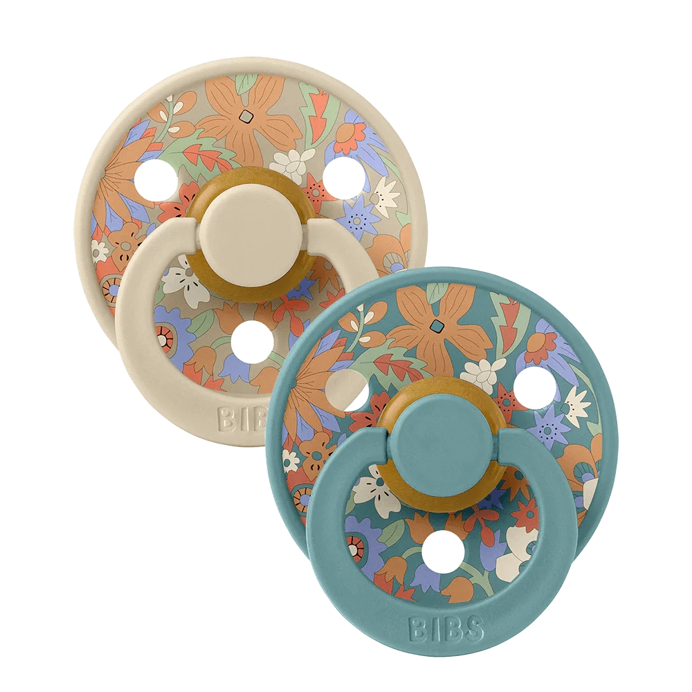 BIBS x LIBERTY Pacifier 2 Pack June Blossom - Vanilla Hush Mix Bibs Pacifier Lil Tulips