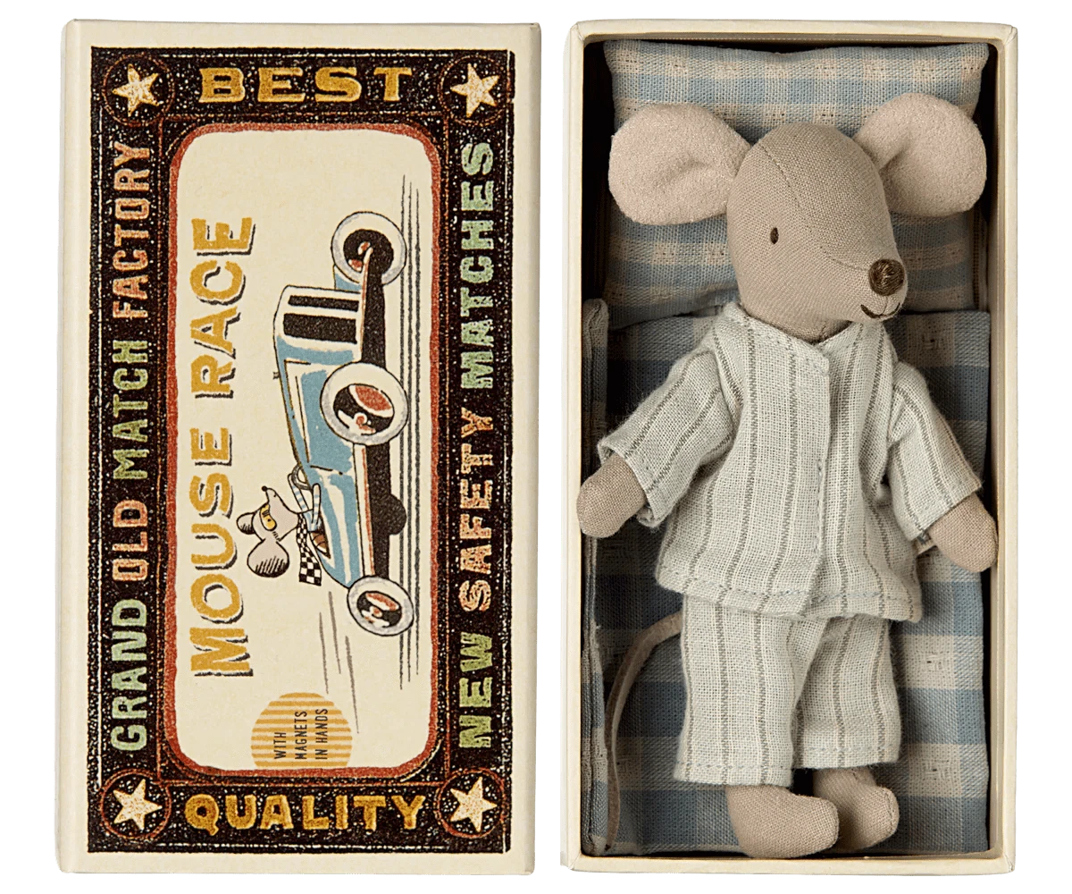 Big Brother Mouse in Box - Mint Maileg Lil Tulips
