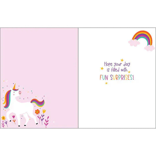 Birthday Greeting Card - Magical Unicorn Gina B Designs Lil Tulips
