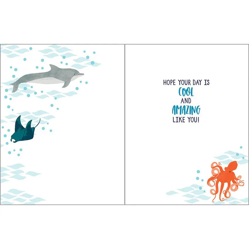 Birthday Greeting Card - Ocean Gina B Designs Lil Tulips