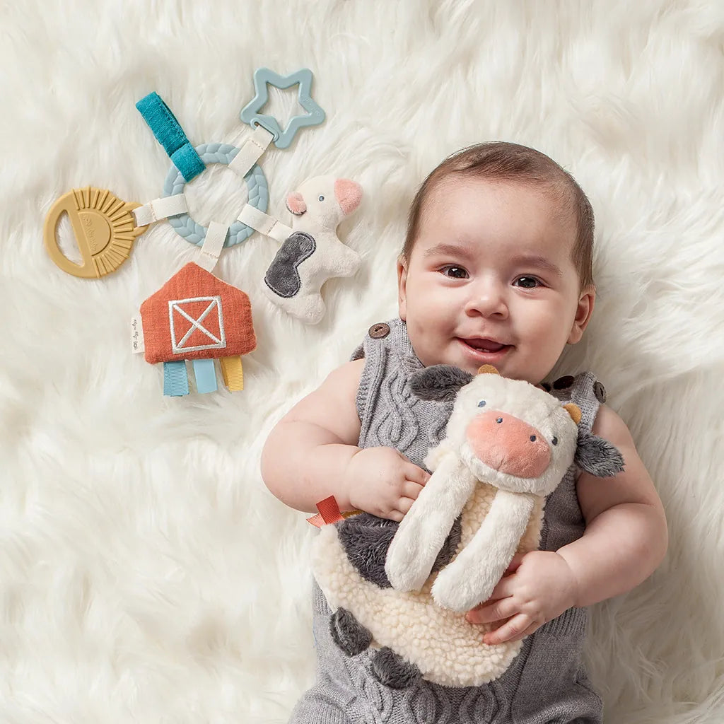 Bitzy Busy Ring™ Teething Activity Toy - Farm Itzy Ritzy Lil Tulips
